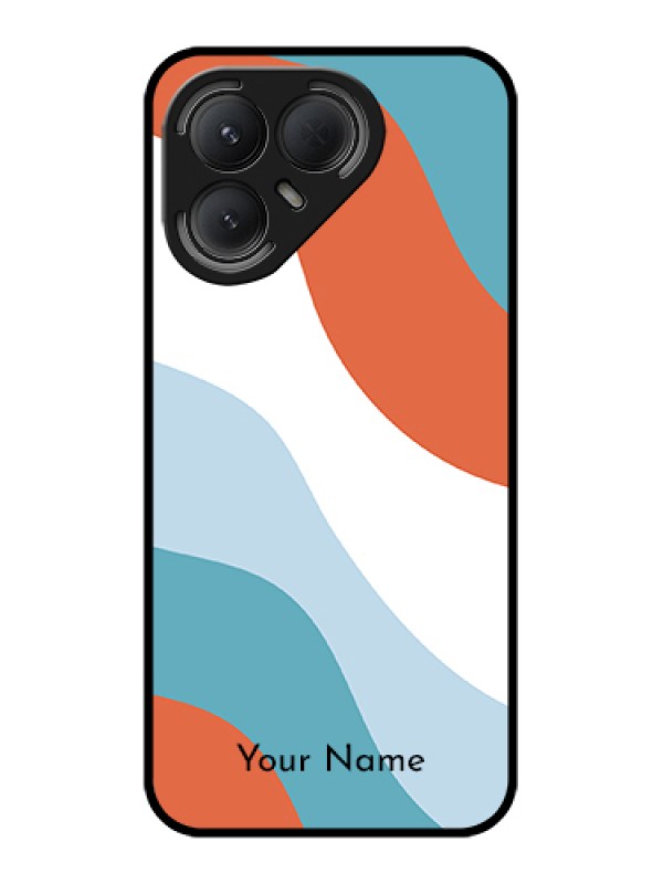 Custom Tecno Pova 7 Pro 5G Custom Metal Phone Case - Coloured Waves Design