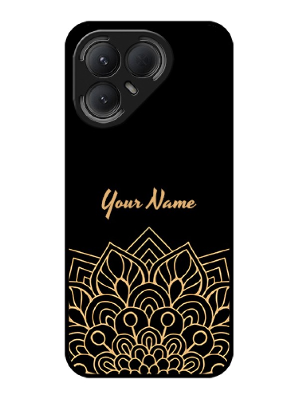 Custom Tecno Pova 7 Pro 5G Custom Metal Phone Case - Golden Mandala Design