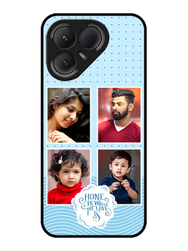 Custom Tecno Pova 7 Pro 5G Custom Metal Phone Case - Cute Love Quote With 4 Pic Upload Design