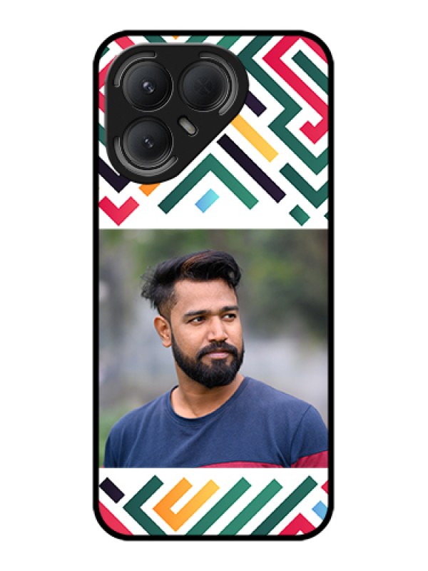 Custom Tecno Pova 7 Pro 5G Custom Metal Phone Case - Colorful Maze Pattern Design