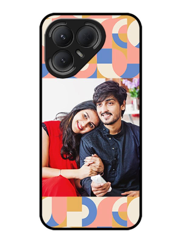 Custom Tecno Pova 7 Pro 5G Custom Metal Phone Case - Semi - Circle Maze Pattern Design