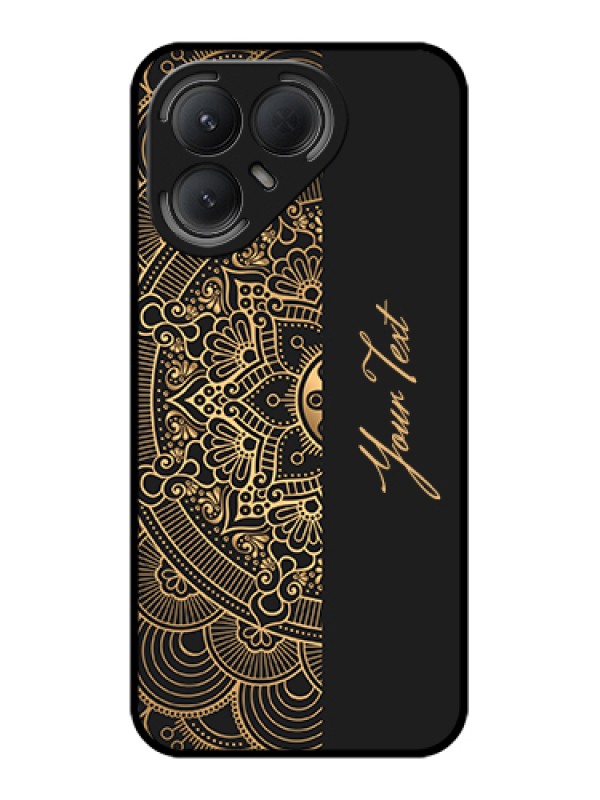 Custom Tecno Pova 7 Pro 5G Custom Metal Phone Case - Mandala Art With Custom Text Design