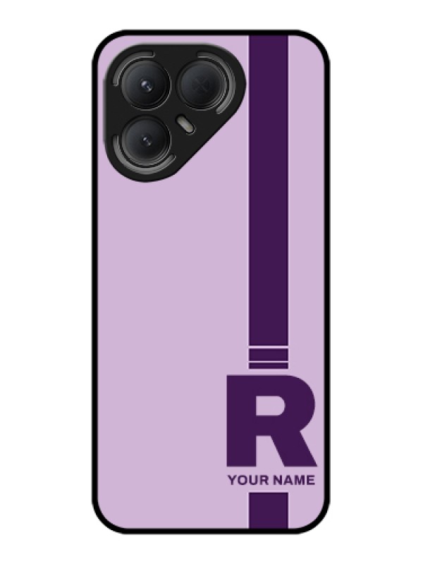 Custom Tecno Pova 7 Pro 5G Custom Metal Phone Case - Simple Dual Tone Stripe With Name Design