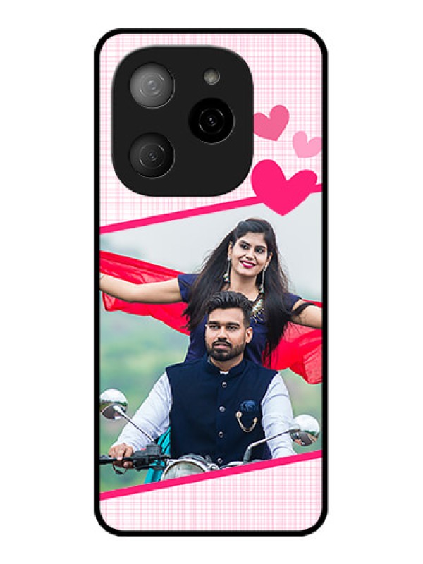 Custom Tecno Spark 20 Pro 5G Custom Metal Phone CaseLove Shape Heart Design