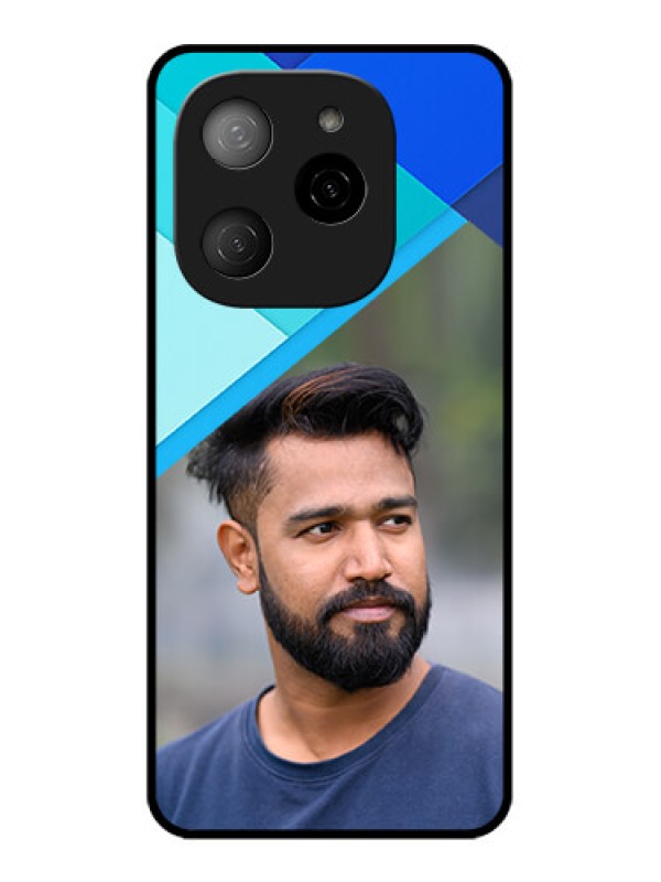 Custom Tecno Spark 20 Pro 5G Custom Metal Phone CaseBlue Pattern Design