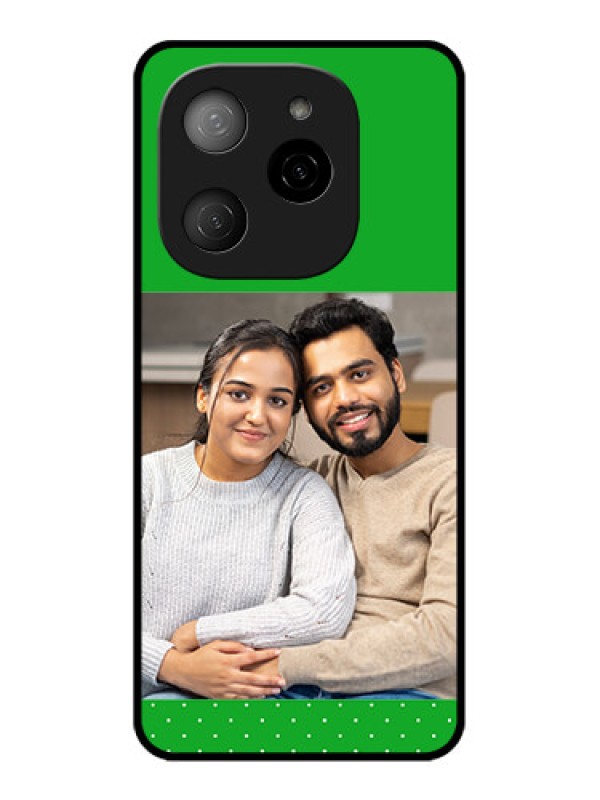 Custom Tecno Spark 20 Pro 5G Custom Metal Phone CaseGreen Pattern Design