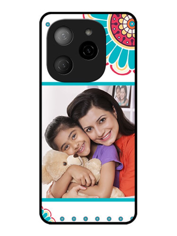 Custom Tecno Spark 20 Pro 5G Custom Metal Phone CaseFlower Design