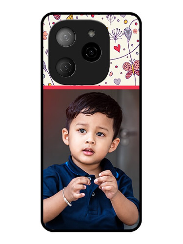 Custom Tecno Spark 20 Pro 5G Custom Metal Phone CasePremium Floral Design