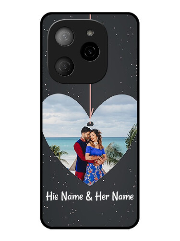 Custom Tecno Spark 20 Pro 5G Custom Metal Phone CaseHanging Heart Design