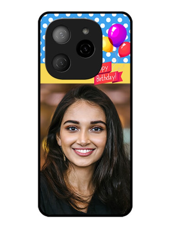 Custom Tecno Spark 20 Pro 5G Custom Metal Phone CaseHappy Birthday Design