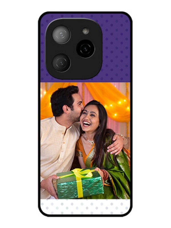 Custom Tecno Spark 20 Pro 5G Custom Metal Phone CaseViolet Colored Pattern Design