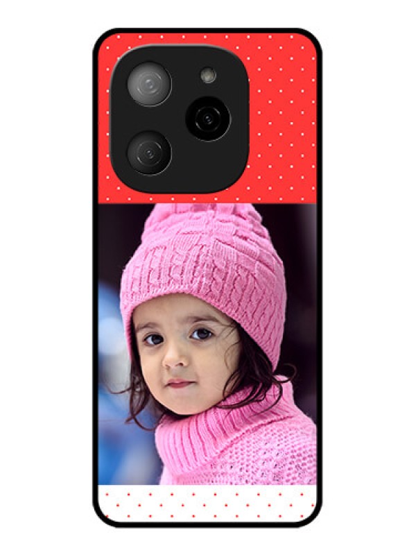 Custom Tecno Spark 20 Pro 5G Custom Metal Phone CaseRed Pattern Design