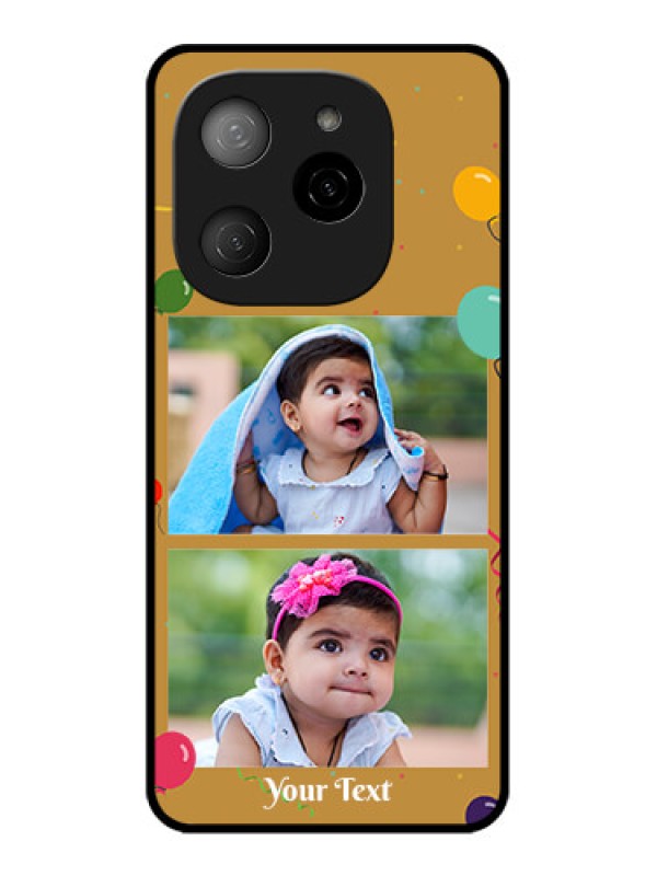 Custom Tecno Spark 20 Pro 5G Custom Metal Phone CaseImage Holder With Birthday Celebrations Design