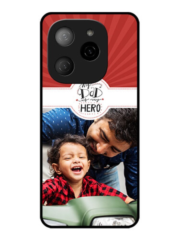 Custom Tecno Spark 20 Pro 5G Custom Metal Phone CaseMy Dad Hero Design