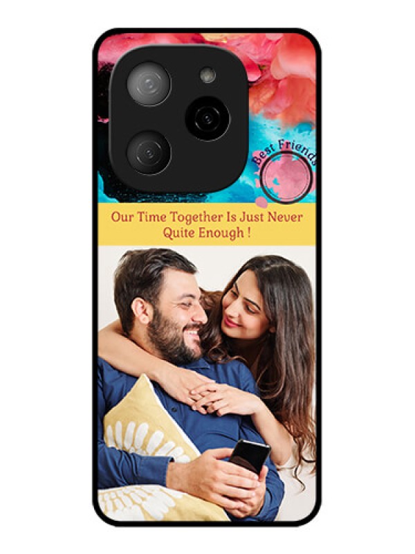 Custom Tecno Spark 20 Pro 5G Custom Metal Phone CaseQuote With Acrylic Painting Design