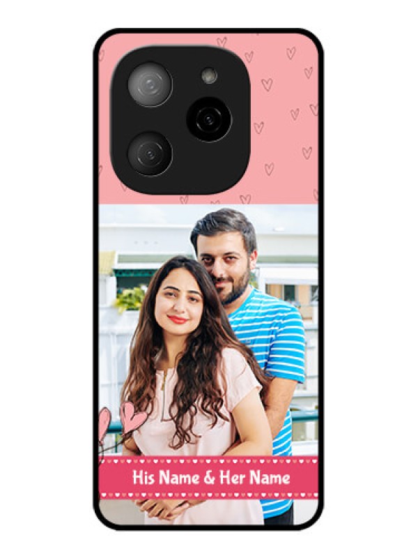 Custom Tecno Spark 20 Pro 5G Custom Metal Phone CaseLove Design Peach Color