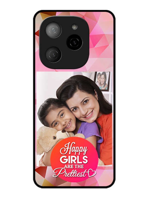 Custom Tecno Spark 20 Pro 5G Custom Metal Phone CaseAbstract Triangle Design