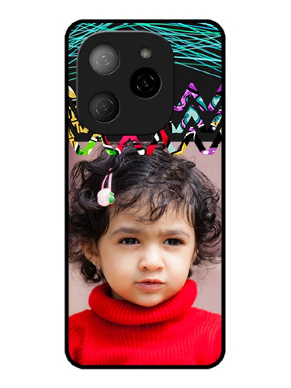 Custom Tecno Spark 20 Pro 5G Custom Metal Phone CaseNeon Abstract Design