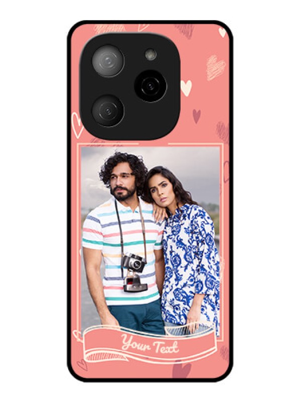 Custom Tecno Spark 20 Pro 5G Custom Metal Phone CaseLove Doodle Art Design