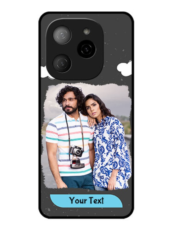 Custom Tecno Spark 20 Pro 5G Custom Metal Phone CaseSplashes With Love Doodles Design