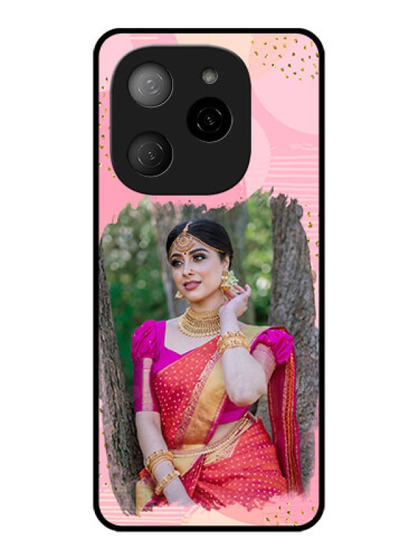 Custom Tecno Spark 20 Pro 5G Custom Metal Phone CaseGold Glitter Splash Design