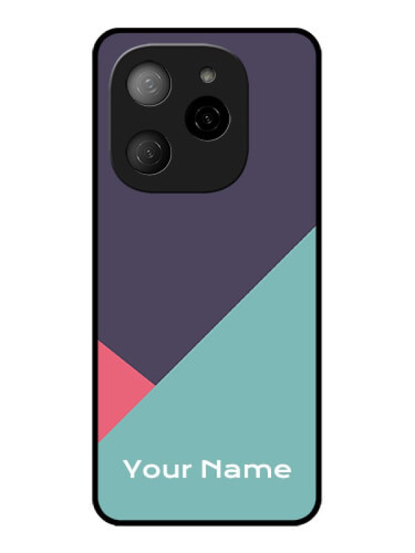 Custom Tecno Spark 20 Pro 5G Custom Metal Phone CaseTri Color Abstract Design