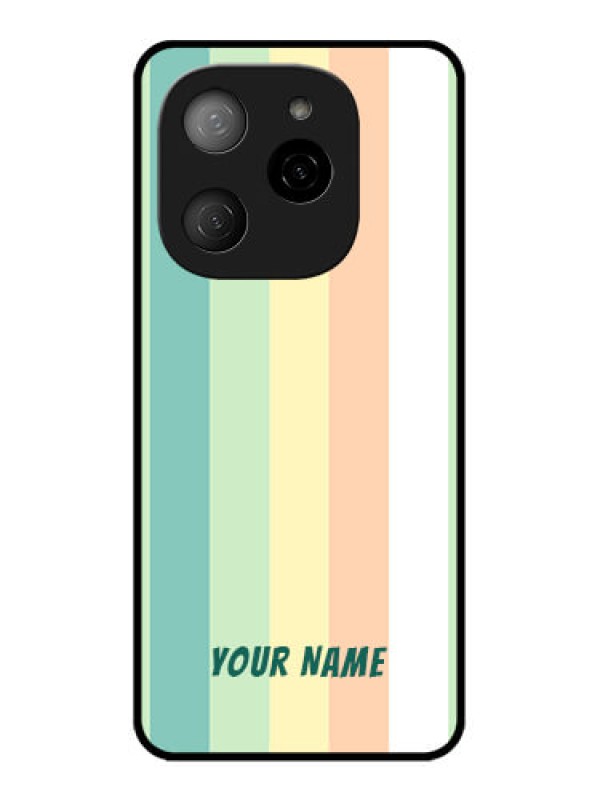 Custom Tecno Spark 20 Pro 5G Custom Metal Phone CaseMulti - Colour Stripes Design