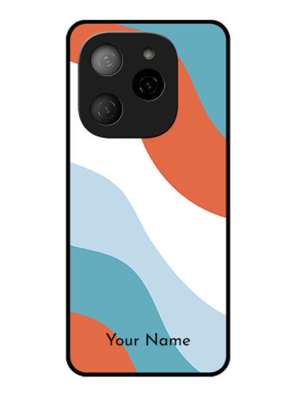 Custom Tecno Spark 20 Pro 5G Custom Metal Phone CaseColoured Waves Design