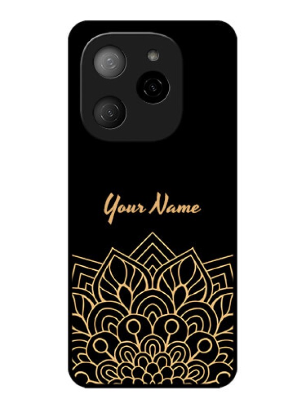 Custom Tecno Spark 20 Pro 5G Custom Metal Phone CaseGolden Mandala Design