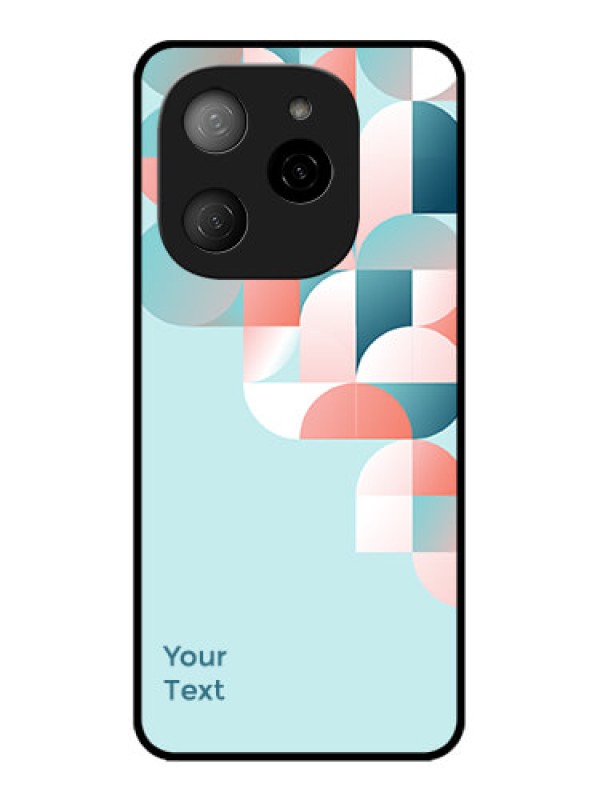 Custom Tecno Spark 20 Pro 5G Custom Metal Phone CaseStylish Semi - Circle Pattern Design