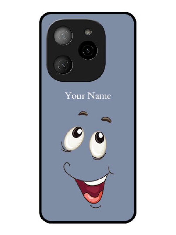 Custom Tecno Spark 20 Pro 5G Custom Metal Phone CaseLaughing Cartoon Face Design