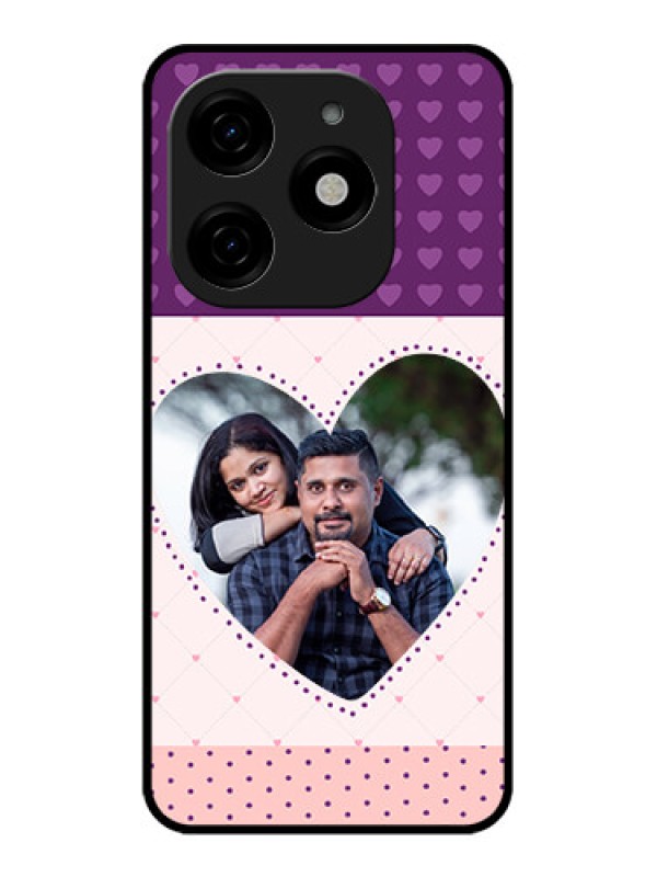 Custom Tecno Spark 20 Custom Metal Phone CaseViolet Love Dots Design