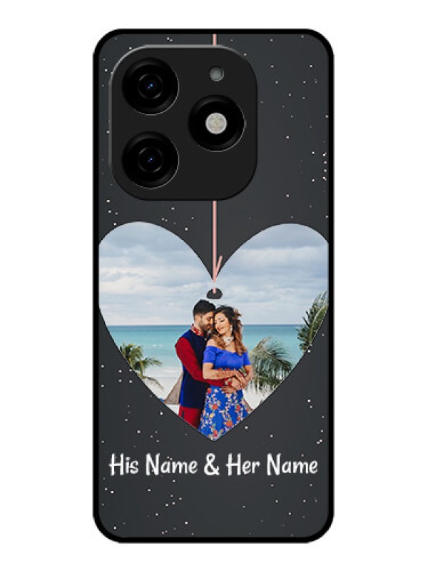 Custom Tecno Spark 20 Custom Metal Phone CaseHanging Heart Design