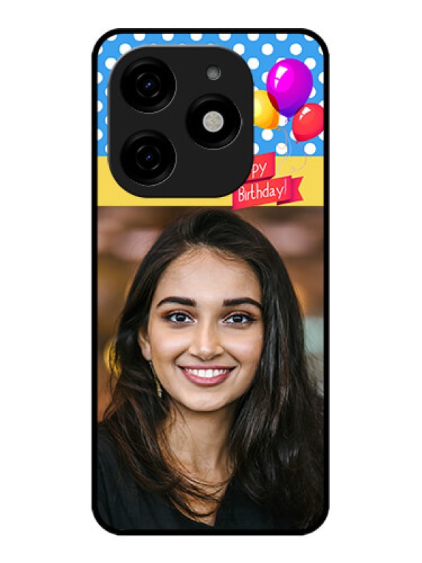 Custom Tecno Spark 20 Custom Metal Phone CaseHappy Birthday Design