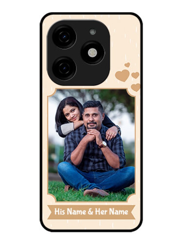 Custom Tecno Spark 20 Custom Metal Phone CaseWith Confetti Love Design