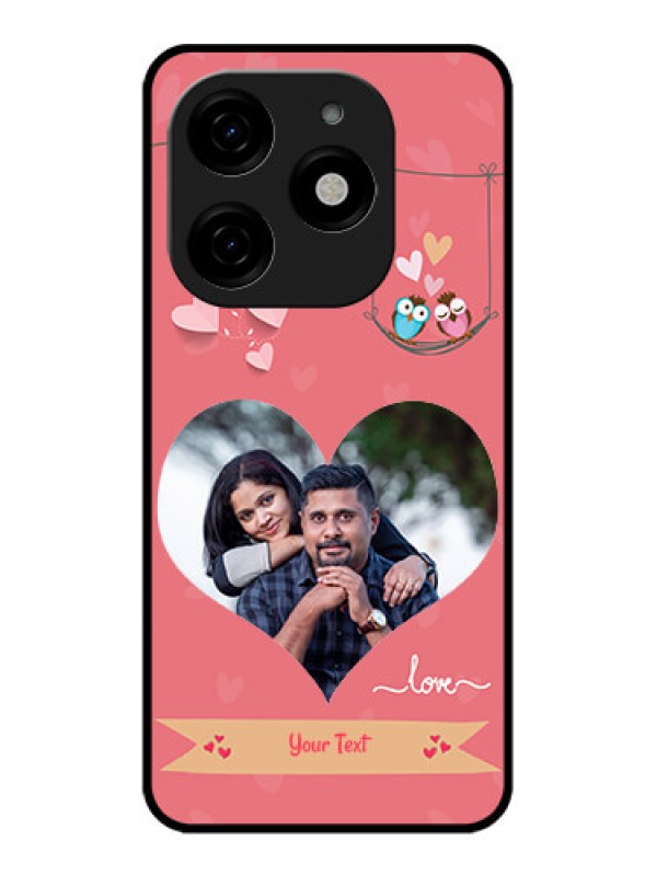 Custom Tecno Spark 20 Custom Metal Phone CasePeach Color Love Design