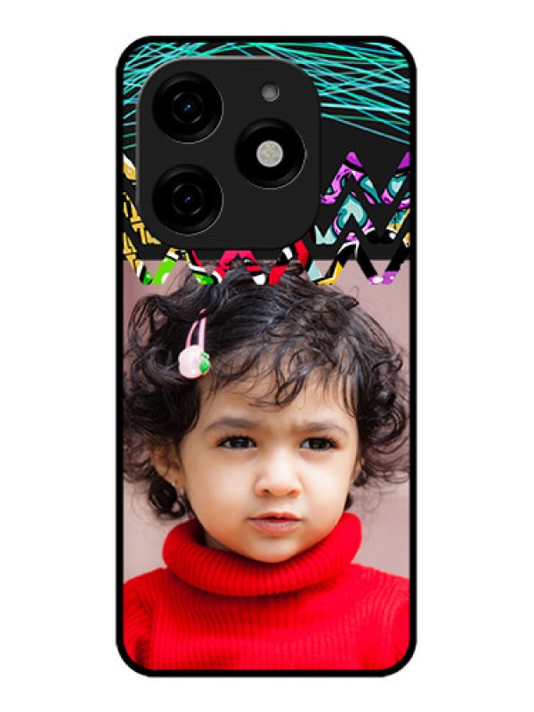 Custom Tecno Spark 20 Custom Metal Phone CaseNeon Abstract Design