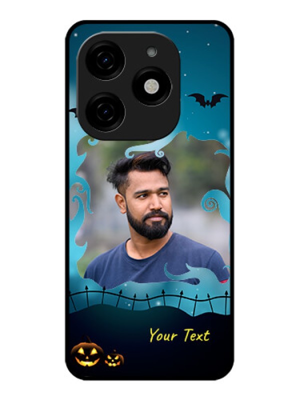 Custom Tecno Spark 20 Custom Metal Phone CaseHalloween Frame Design