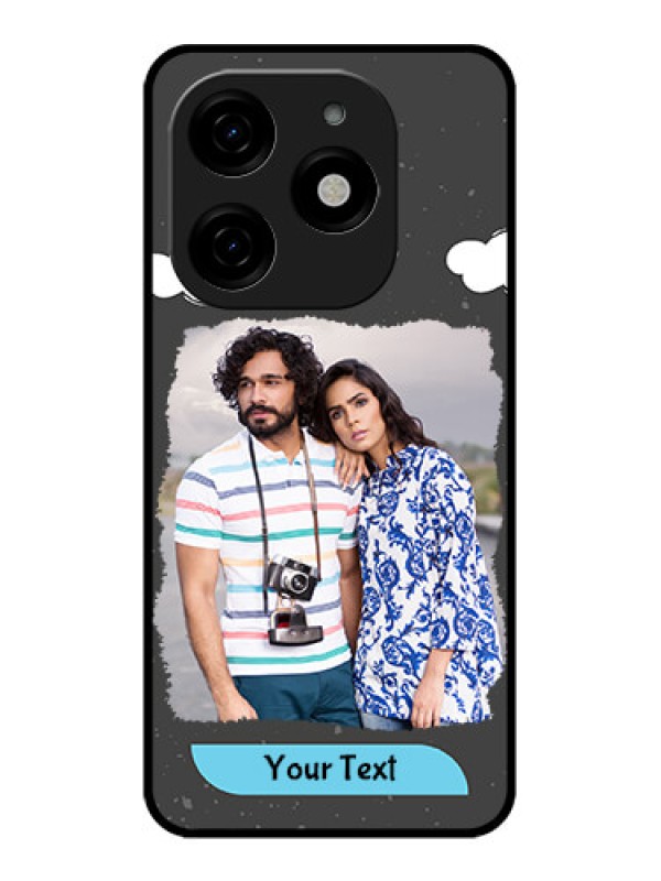 Custom Tecno Spark 20 Custom Metal Phone CaseSplashes With Love Doodles Design