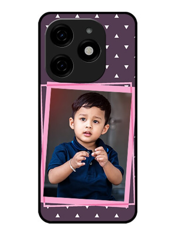 Custom Tecno Spark 20 Custom Metal Phone CaseTriangle Pattern Dotted Design