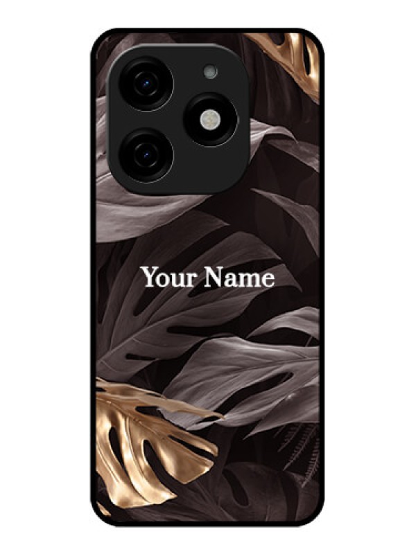 Custom Tecno Spark 20 Custom Metal Phone CaseWild Leaves Digital Paint Design