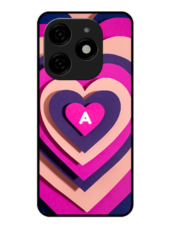 Custom Tecno Spark 20 Custom Metal Phone CaseCute Heart Pattern Design