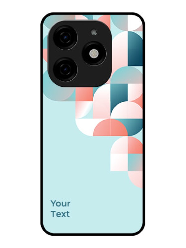 Custom Tecno Spark 20 Custom Metal Phone CaseStylish Semi - Circle Pattern Design