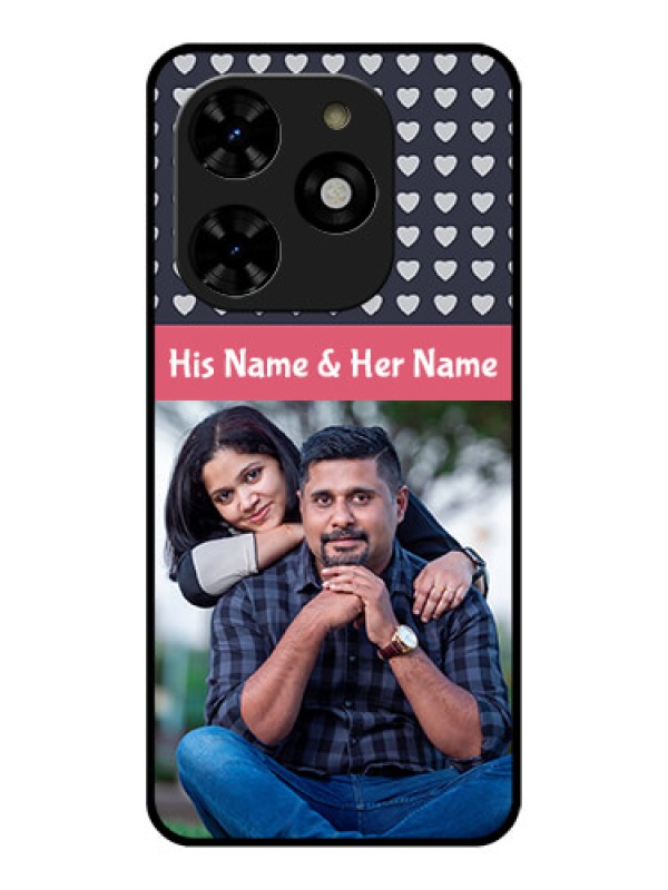 Custom Tecno Spark 20C Custom Metal Phone CaseLove Symbols Design