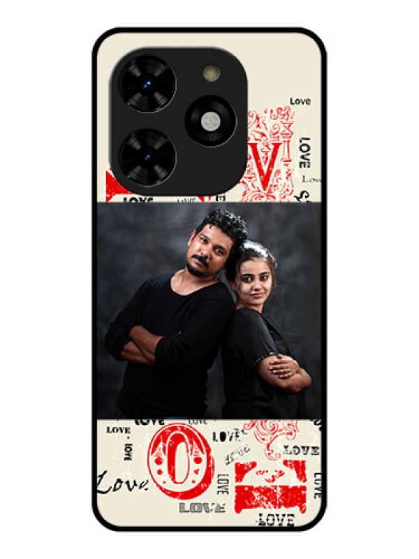 Custom Tecno Spark 20C Custom Metal Phone CaseTrendy Love Design Case