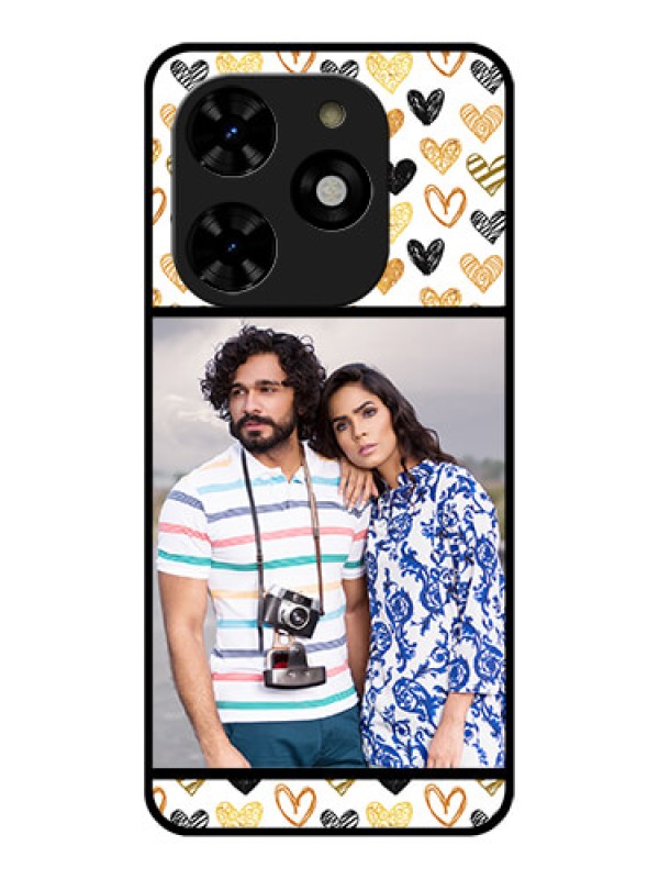 Custom Tecno Spark 20C Custom Metal Phone CaseLove Symbol Design