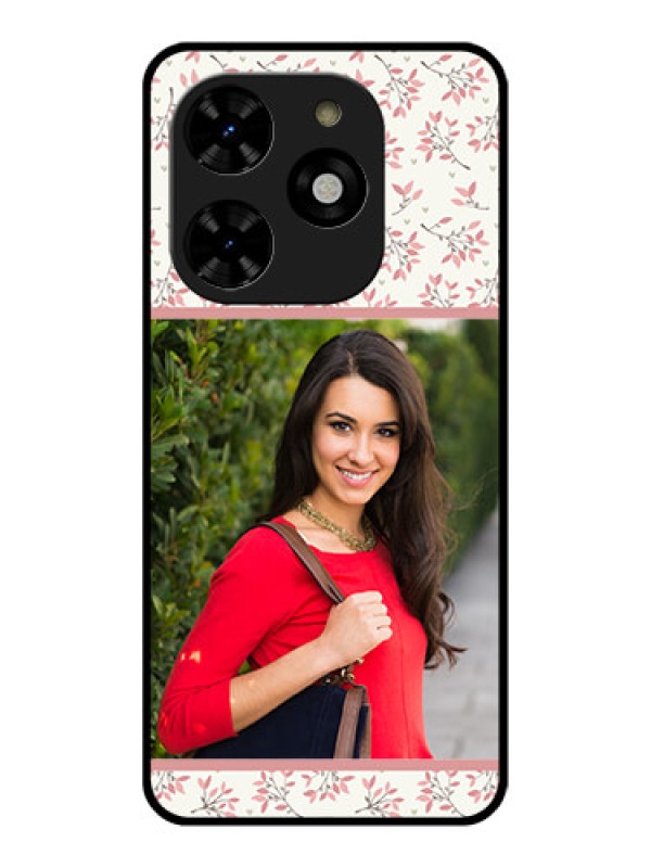 Custom Tecno Spark 20C Custom Metal Phone CaseStunning Floral Design