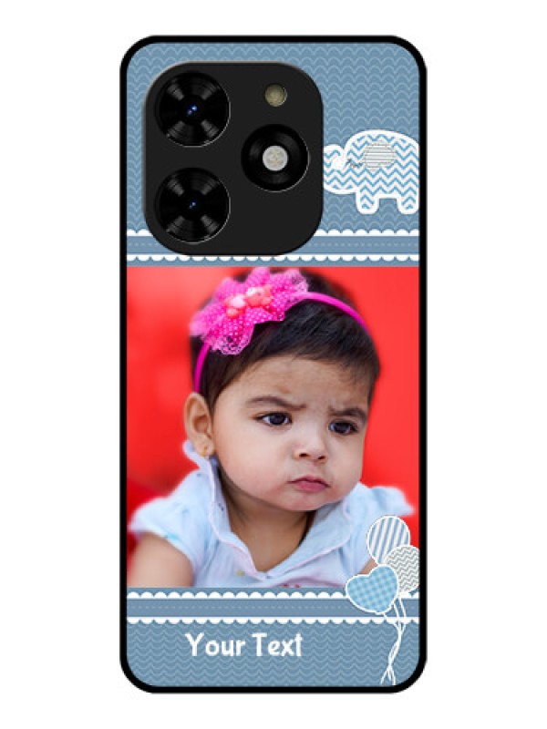 Custom Tecno Spark 20C Custom Metal Phone CaseWith Kids Pattern Design