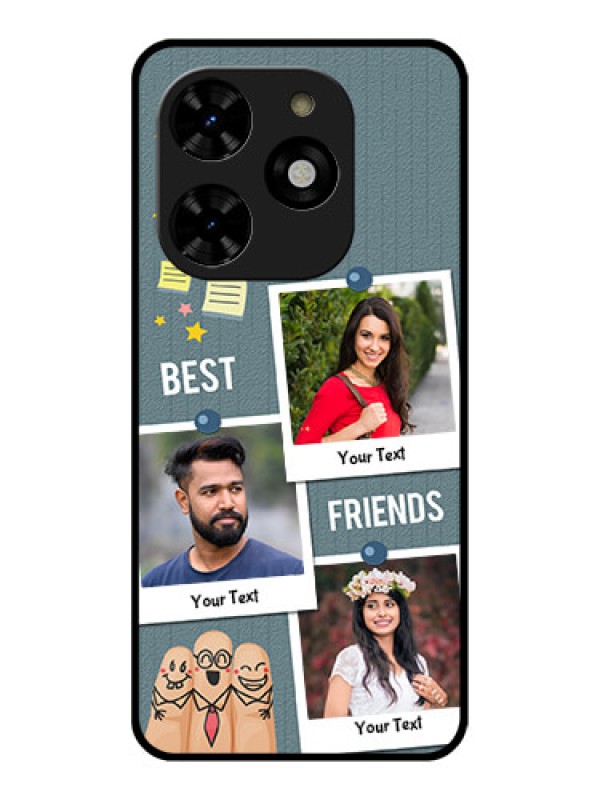 Custom Tecno Spark 20C Custom Metal Phone CaseSticky Frames And Friendship Design