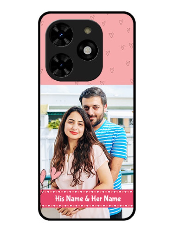 Custom Tecno Spark 20C Custom Metal Phone CaseLove Design Peach Color